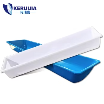 Durable Thick Plastic Cattle Feed Trough - Livestock Farm Feeder Trough for Cattle Goat Sheep