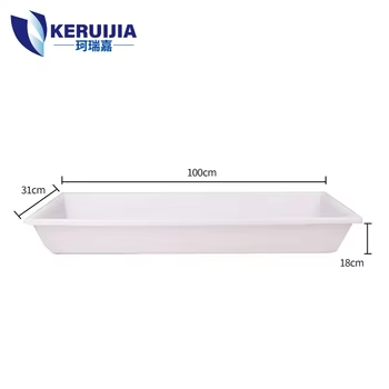 Durable Thick Plastic Cattle Feed Trough - Livestock Farm Feeder Trough for Cattle Goat Sheep