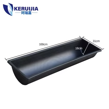 Durable Thick Plastic Cattle Feed Trough - Livestock Farm Feeder Trough for Cattle Goat Sheep