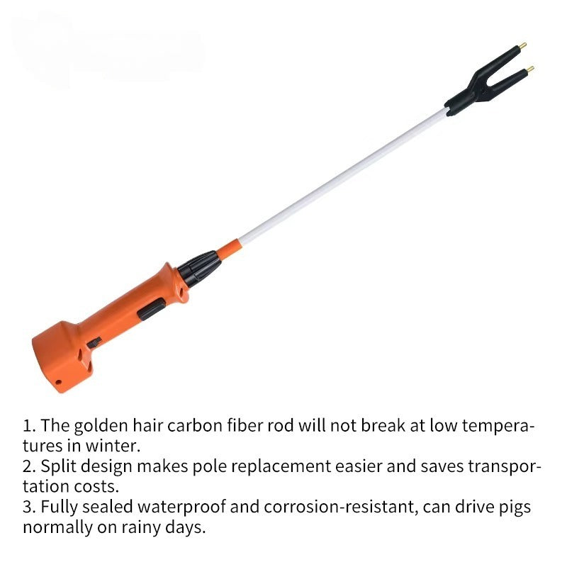 Professional Grade Electric Pig Prod - 8000mAh Battery, Safe Copper Contact, Ergonomic & Water-Resistant Design